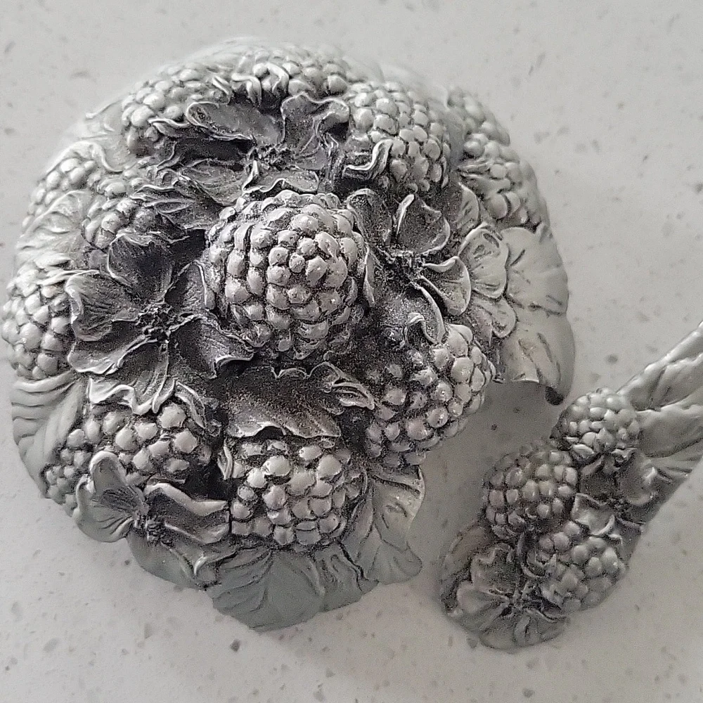 Vintage Pewter Jam Lid & Spoon Canada 1991 Seagull